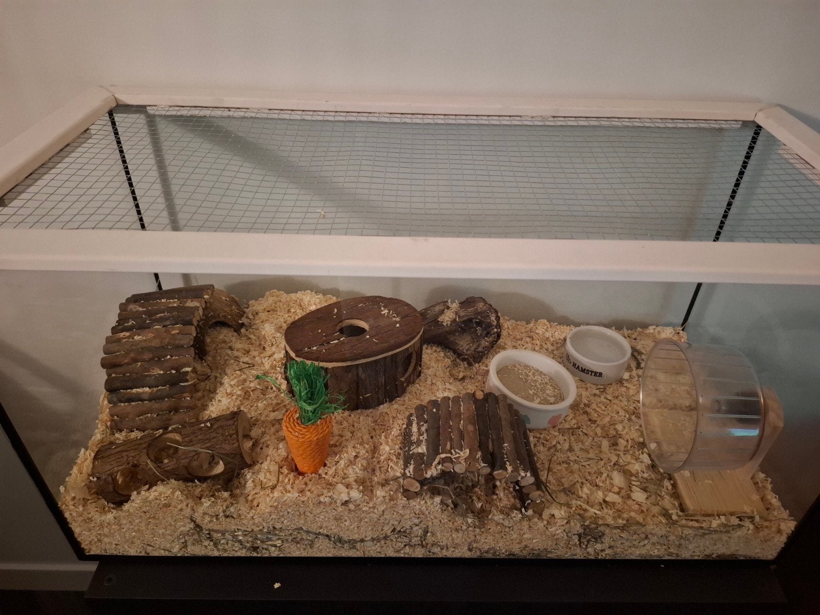 Hamsterkooi met toebehoren, Dieren en Toebehoren, Kooi, Gebruikt, Hamster, 75 tot 110 cm