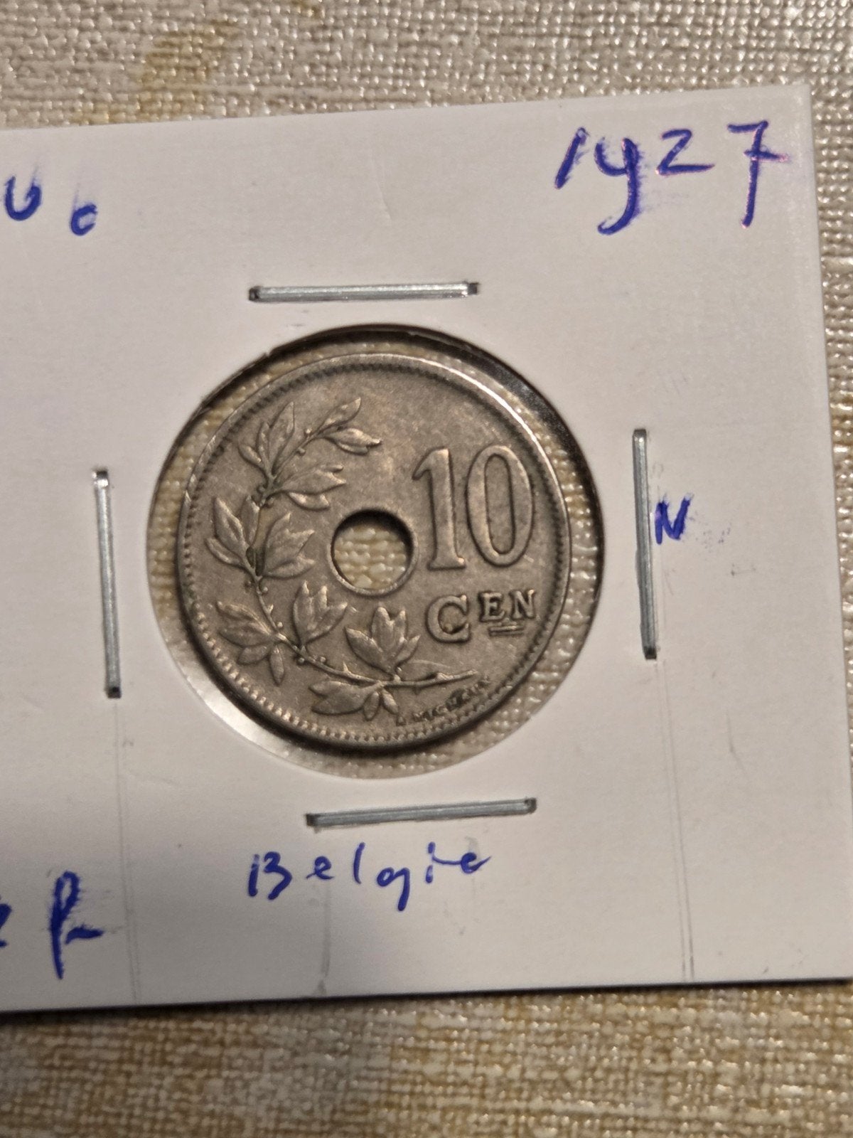 Belgische 10 Cent Munt 1927, Ophalen of Verzenden, Metaal, Losse munt
