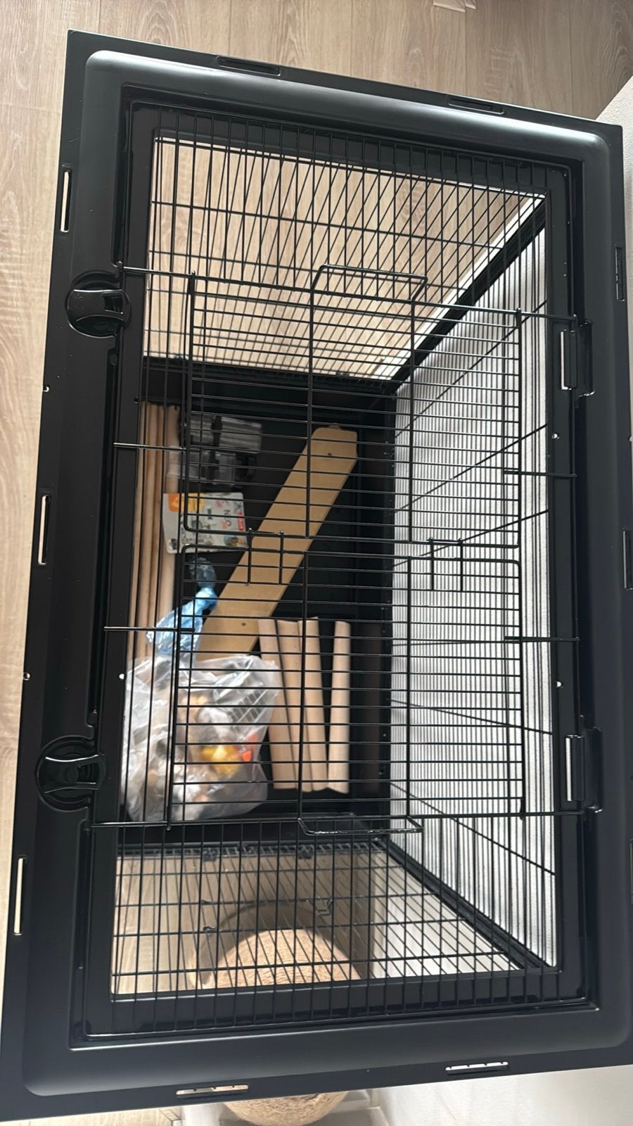 Zwarte Zolux vogelkooi Neo Jili, Ophalen, Zo goed als nieuw, Overige materialen, Vogelkooi