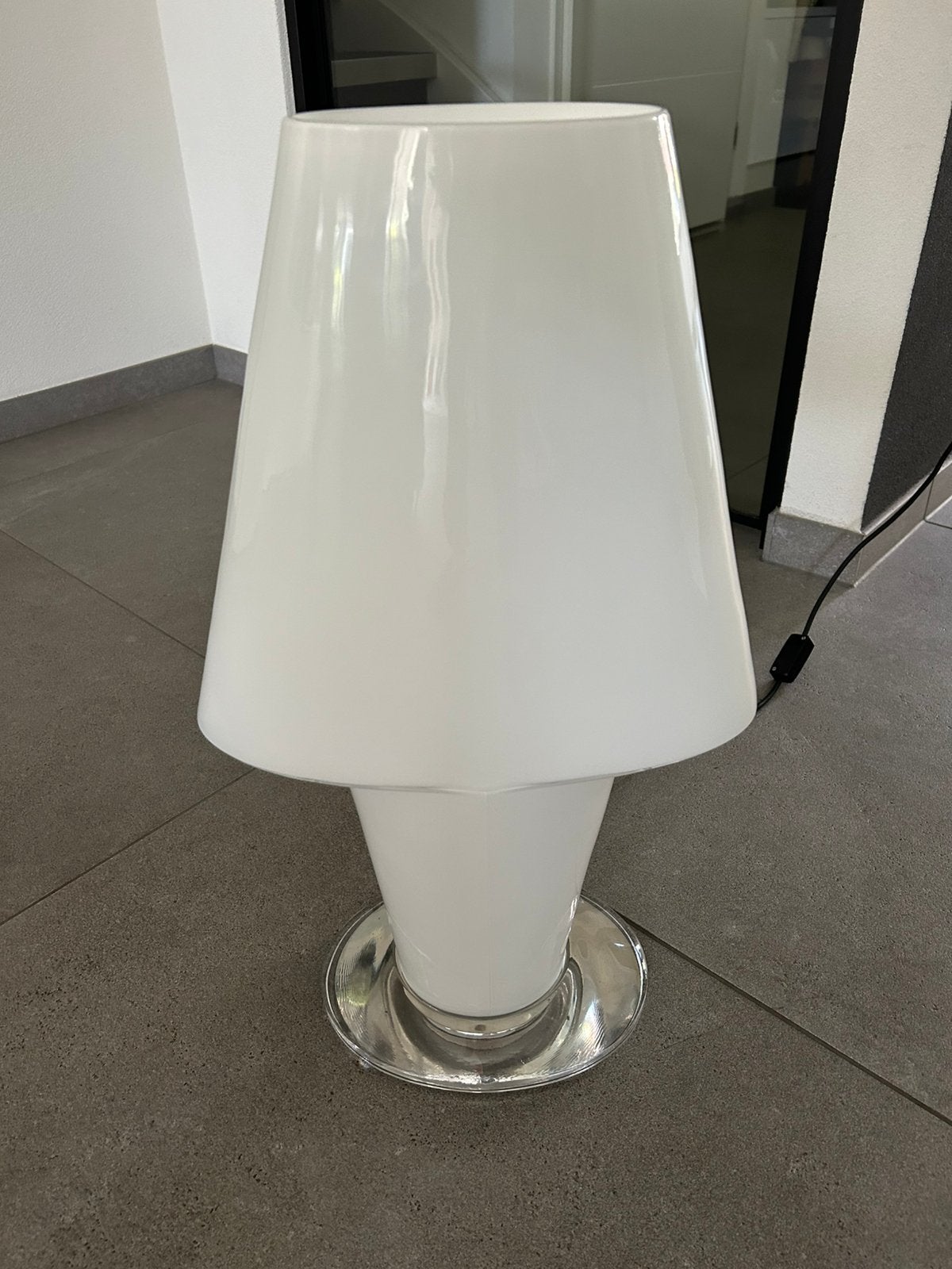 AV Mazzega XL Murano retro vintage design glazen lamp 1980, Ophalen, Zo goed als nieuw, Glas