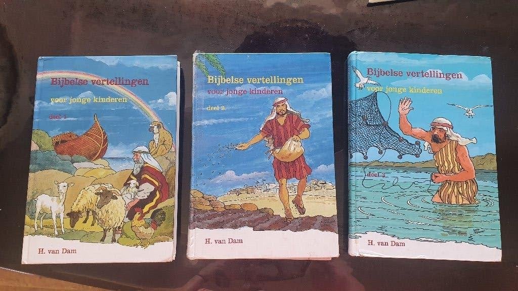 Kinderbijbel van dam deel 1,2,3, Ophalen of Verzenden, Gebruikt, 4 tot 6 jaar