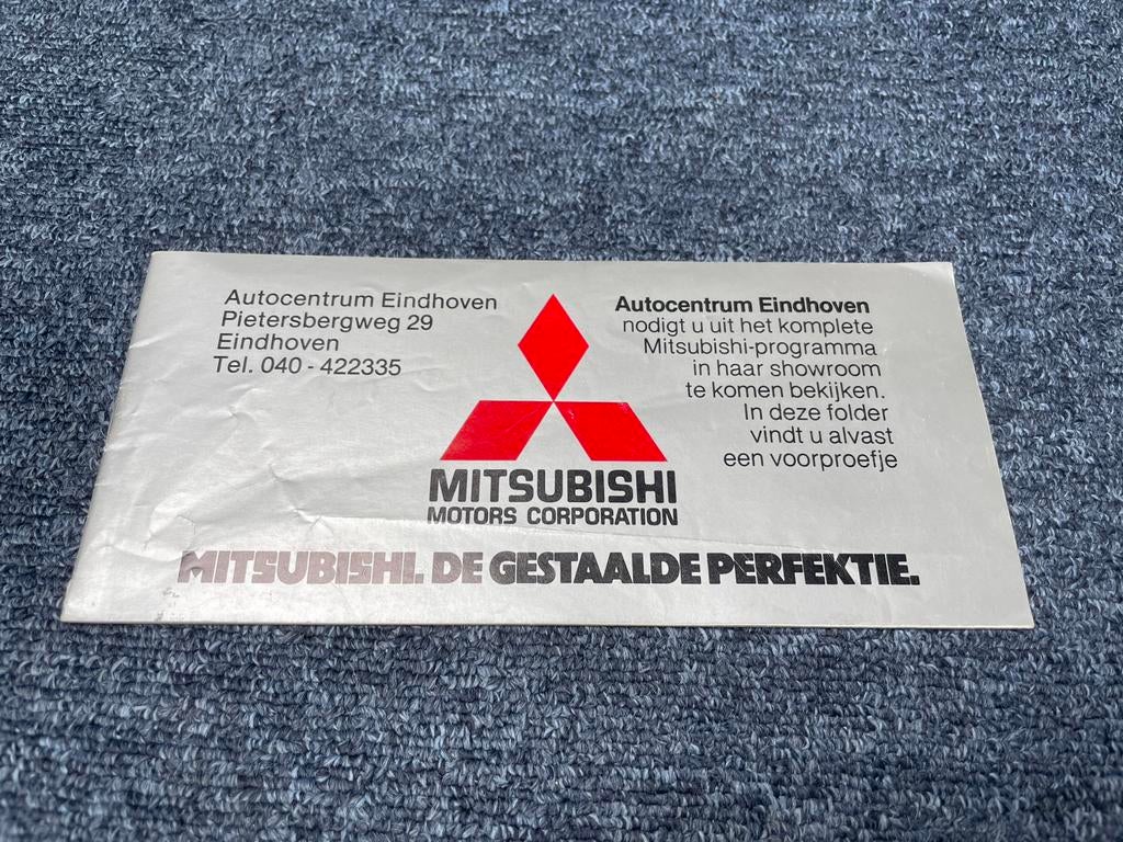 Mitsubishi programma folder 1977 Celeste Galant Lancer, Boeken, Auto's | Boeken, Ophalen of Verzenden, Gelezen, Mitsubishi