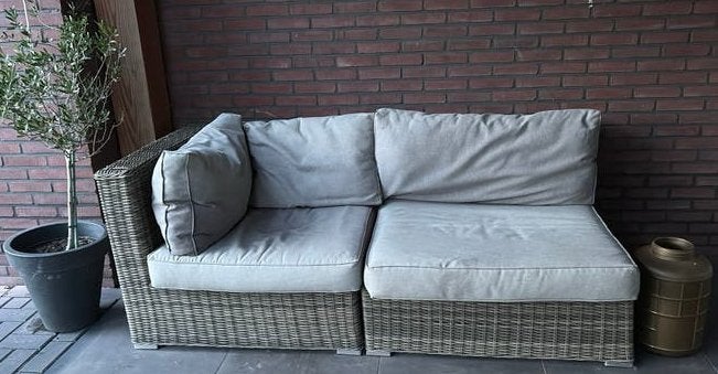 Bank twee elementen met fauteuil, Ophalen, Gebruikt, Bank