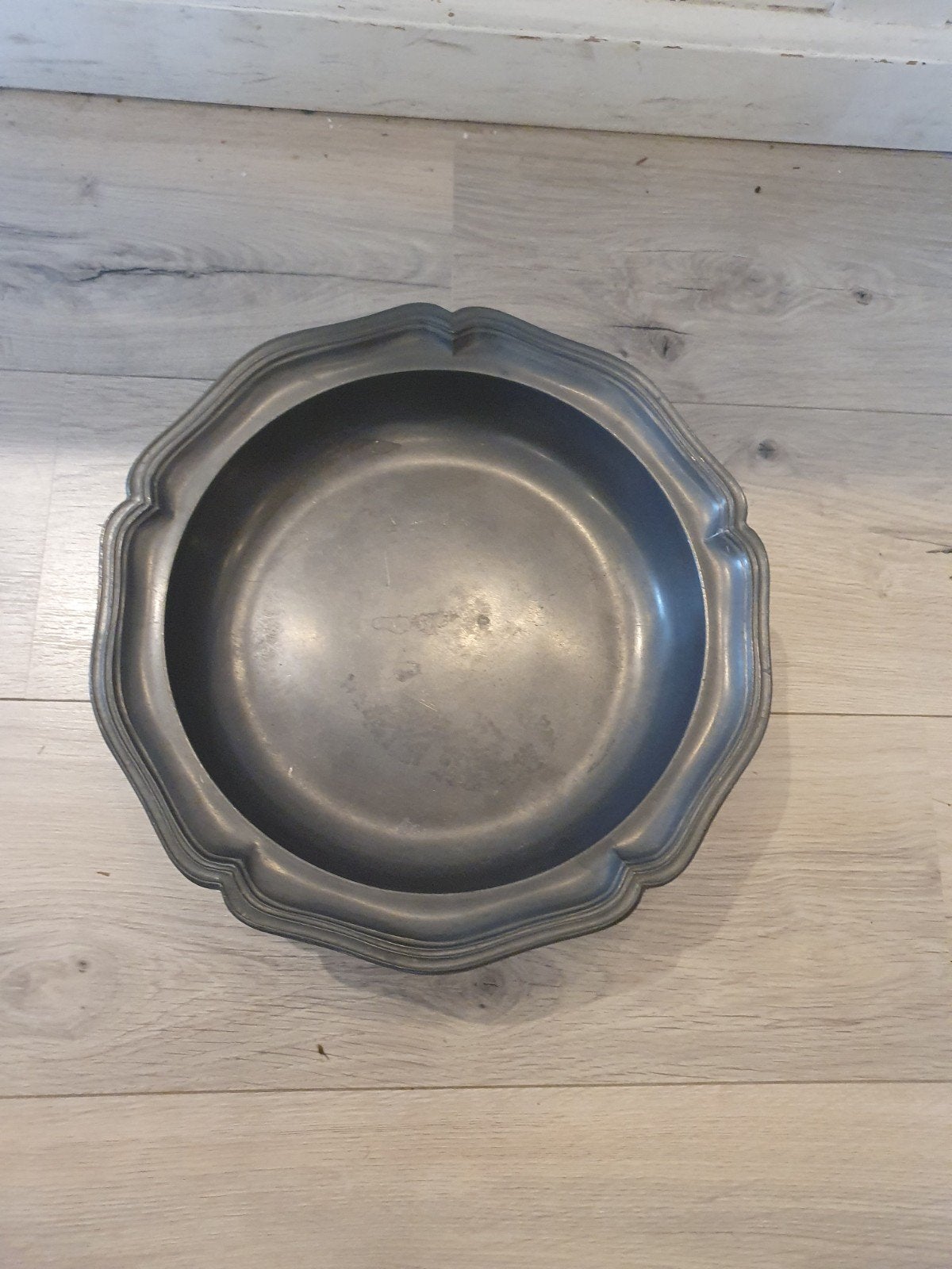 Antieke Tinnen Schaal op Pootjes, Antiek en Kunst, Ophalen of Verzenden