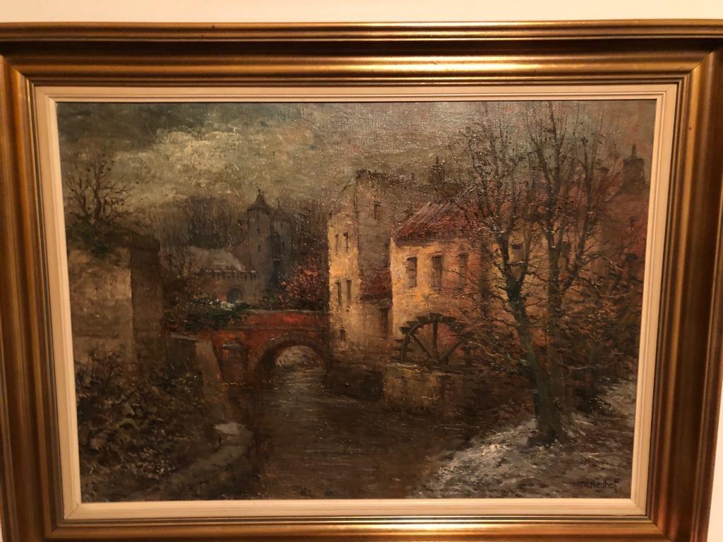Olieverf schilderij van Walter Neuhof, Antiek en Kunst, Kunst | Schilderijen | Klassiek, Ophalen