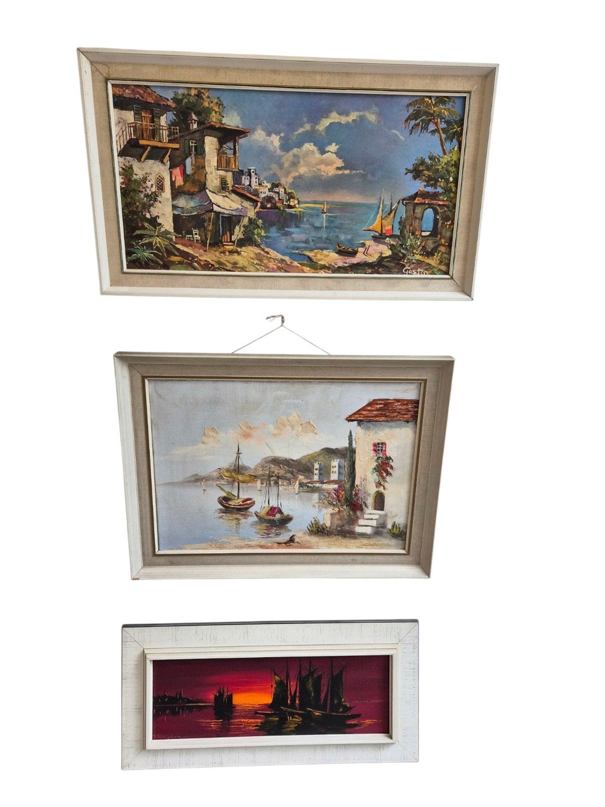 Partij 6 x vintage schilderij (setprijs), Ophalen