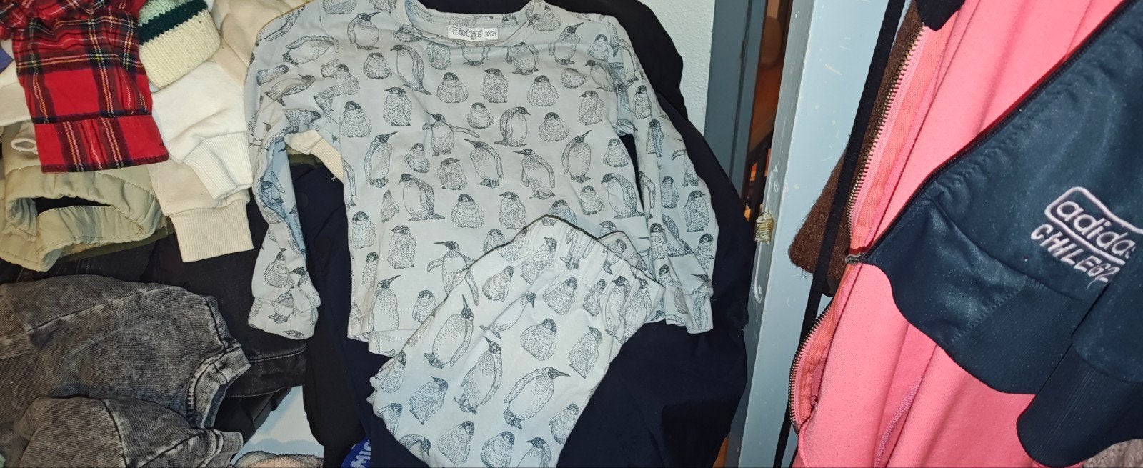 Dirkje pyjama met pinguïns maat 92/2Y, Kinderen en Baby's, Nacht- of Onderkleding, Jongen of Meisje, Dirkje, Ophalen of Verzenden