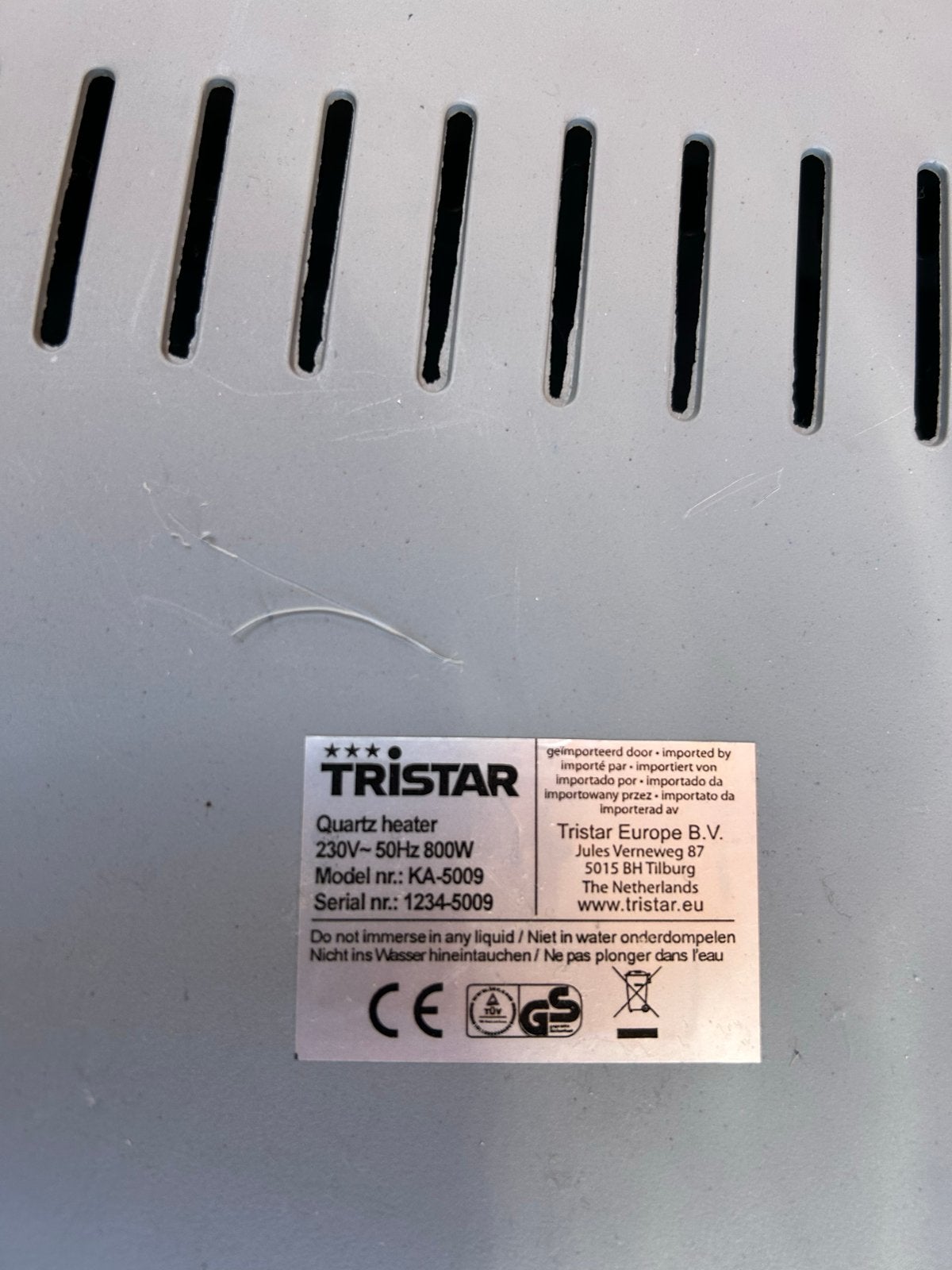 Tristar KA-5009 Quartz Heater - Ideaal voor Camping/Kantoor, Ophalen of Verzenden, Gebruikt