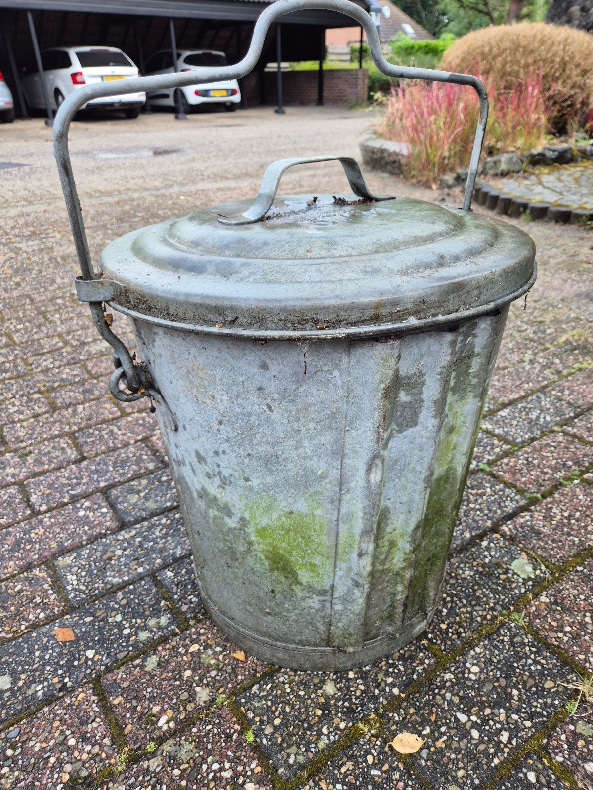 Vintage Zinken Vuilnisemmer - Decoratief & Functioneel, Ophalen