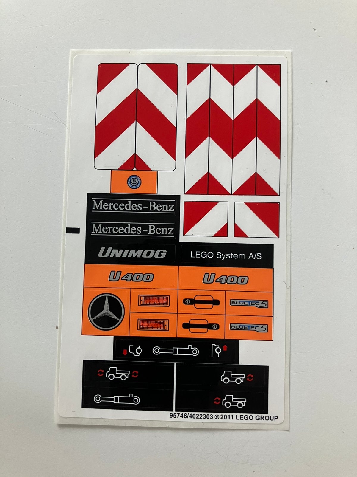 Origineel Lego stickervel set 8110 Mercedes Benz, Ophalen, Nieuw