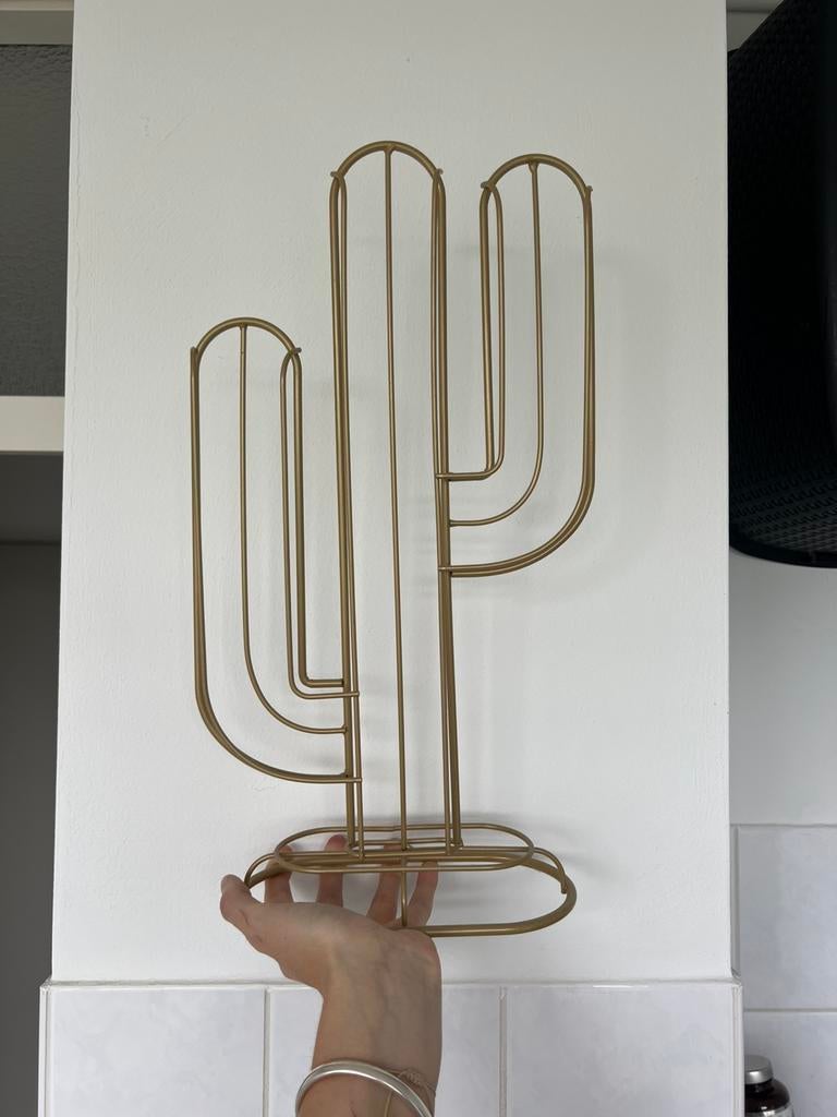 Koffie cup houder cactus Dolce Gusto, Overige typen, Goud, Ophalen of Verzenden, Zo goed als nieuw