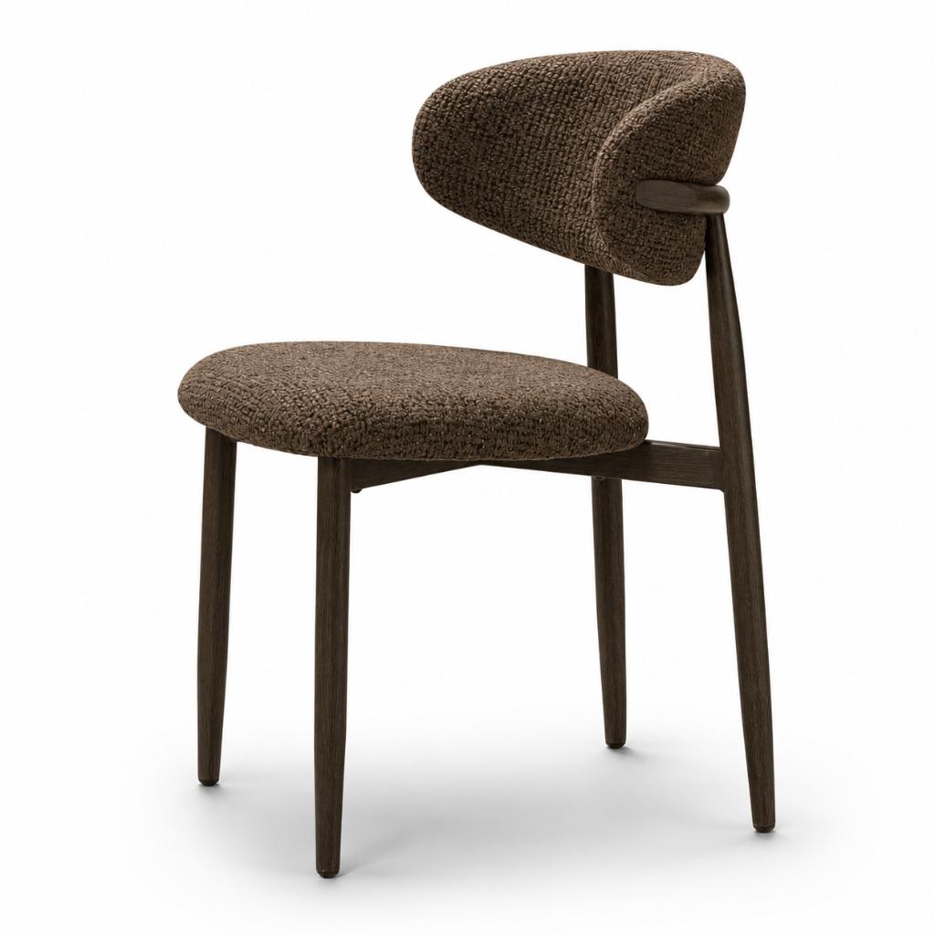 Zeer luxe Japandi stoel met mooie beige of bruine stof NEW!!, Japandi, Nieuw, Ophalen of Verzenden, Stof