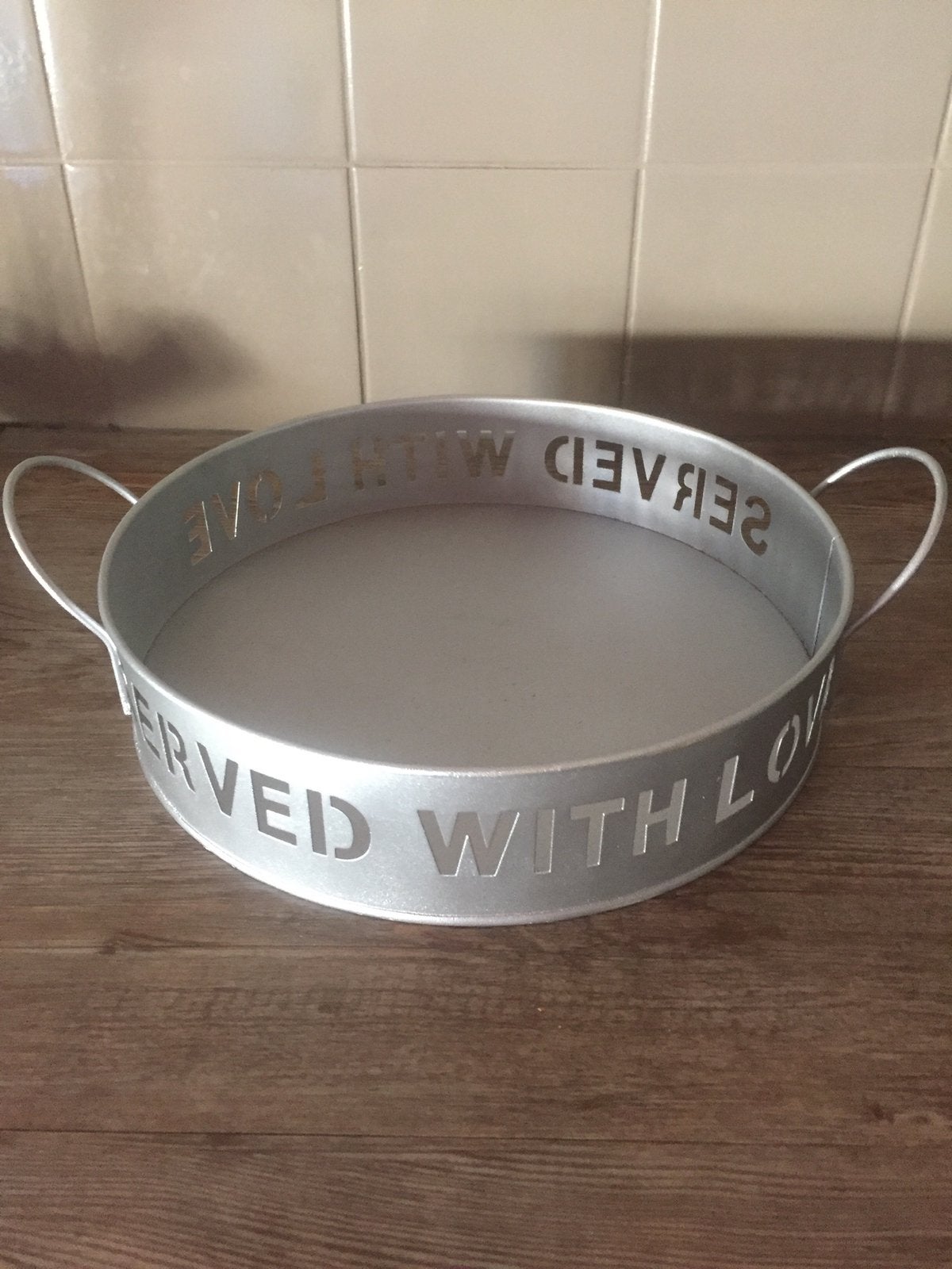 Dienbladen/ decoratie schaal, Huis en Inrichting, Woonaccessoires | Dienbladen, Ophalen of Verzenden, Zo goed als nieuw, Rond