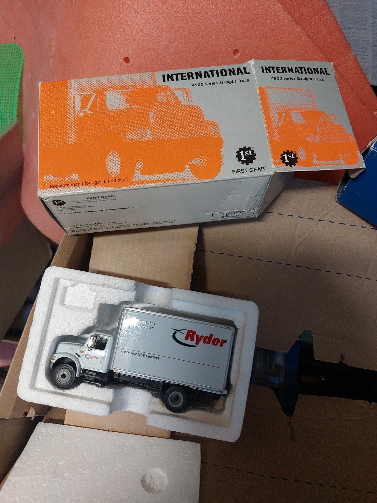 First Gear International 4900 Ryder vrachtwagen, Overige merken, Verzenden, 1:32 tot 1:50, Zo goed als nieuw