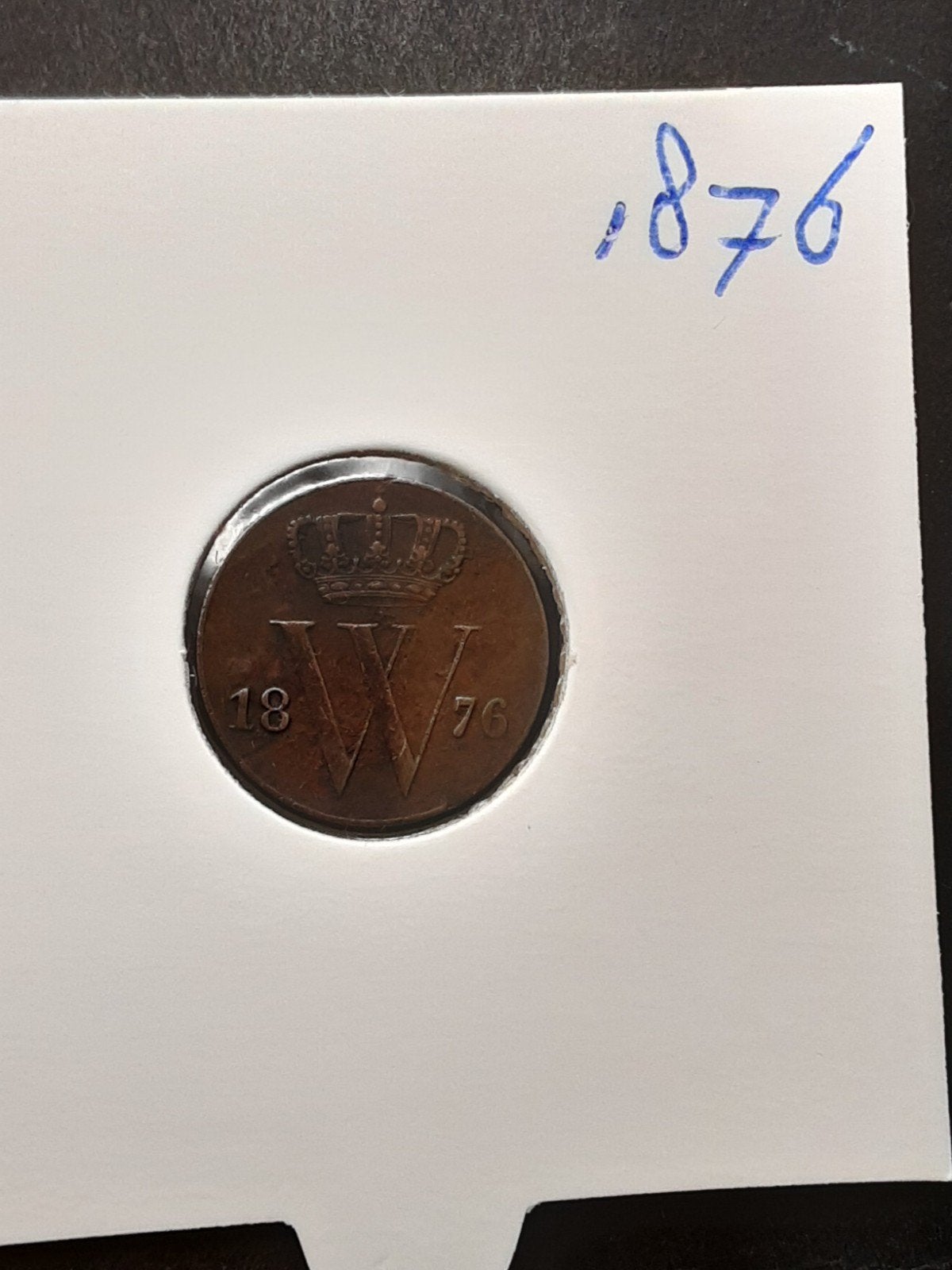 halve cent 1876 koning Willem III, Postzegels en Munten, Munten | Nederland, Verzenden, Koning Willem III, Overige waardes, Losse munt
