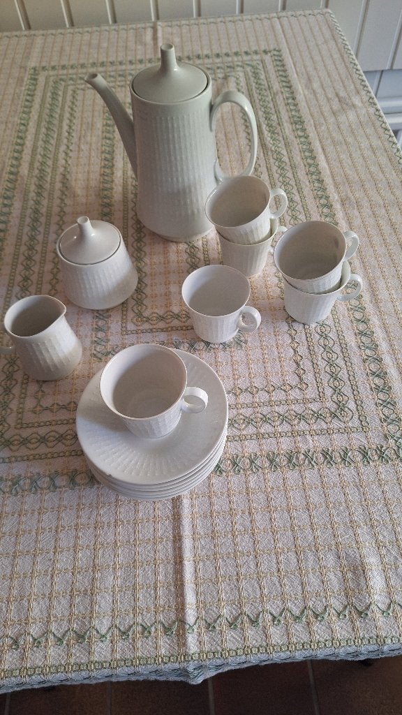 Hutschenreuther koffieservies met reliëfpatroon, Ophalen of Verzenden