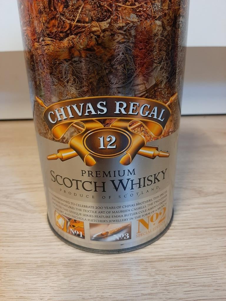 Chivas regal blik scotch whisky (leeg), Ophalen of Verzenden