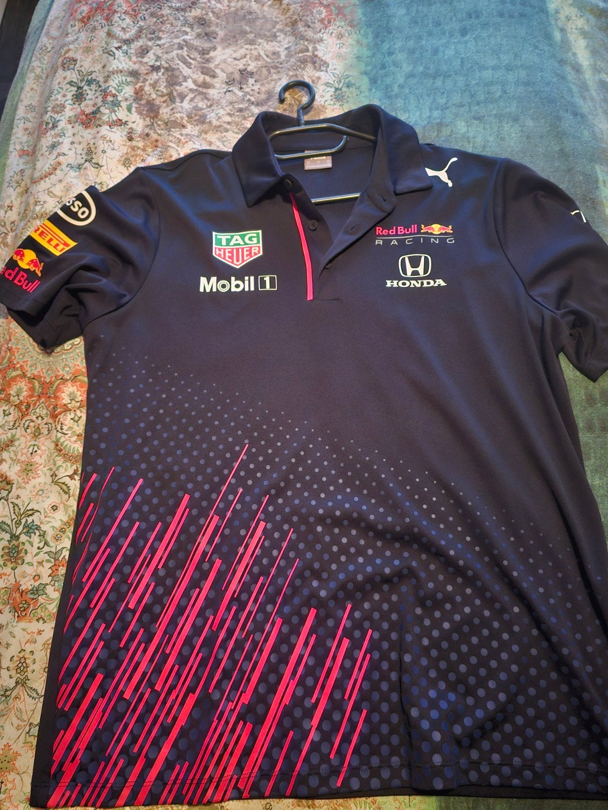 Red Bull Racing F1 Polo Shirt Puma Honda, Zwart, Ophalen of Verzenden, Zo goed als nieuw, Puma