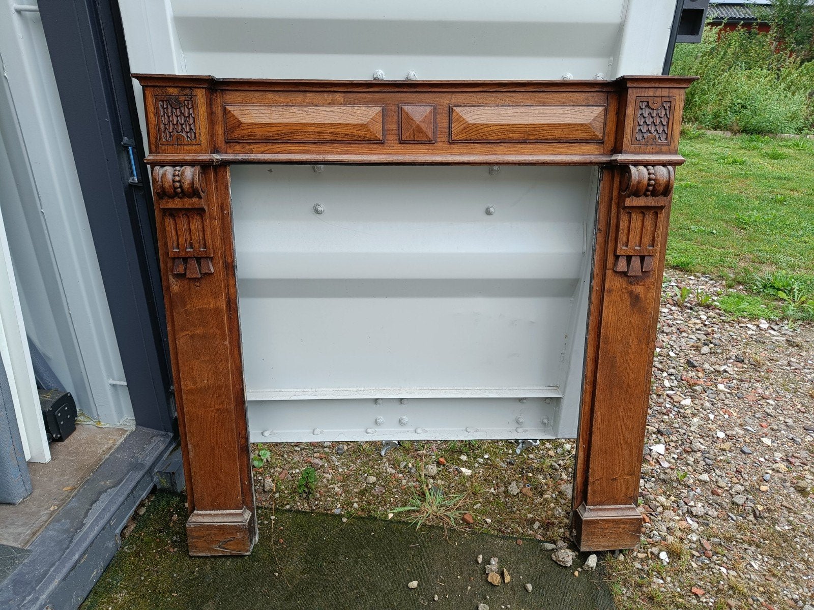 Oude houten schouw, Ophalen, Gebruikt, Vrijstaande haard, Houthaard