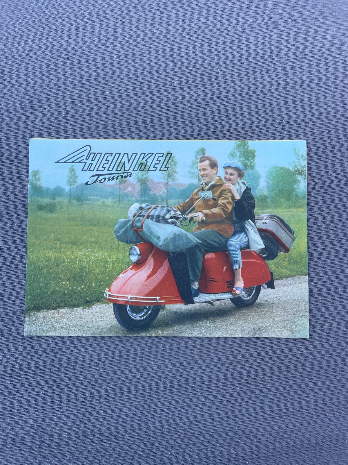 Heinkel Tourist Scooter Reclamekaart - Vintage, Boeken, Ophalen of Verzenden