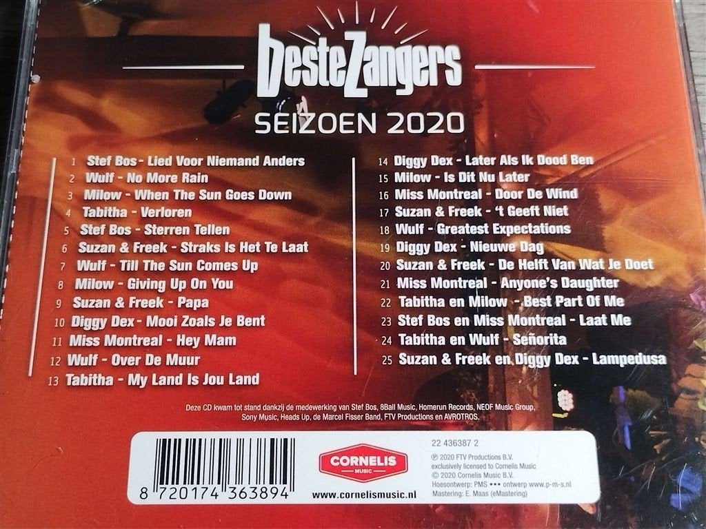 Beste Zangers Seizoen 2020, Ophalen of Verzenden, Zo goed als nieuw, Nederlandstalig