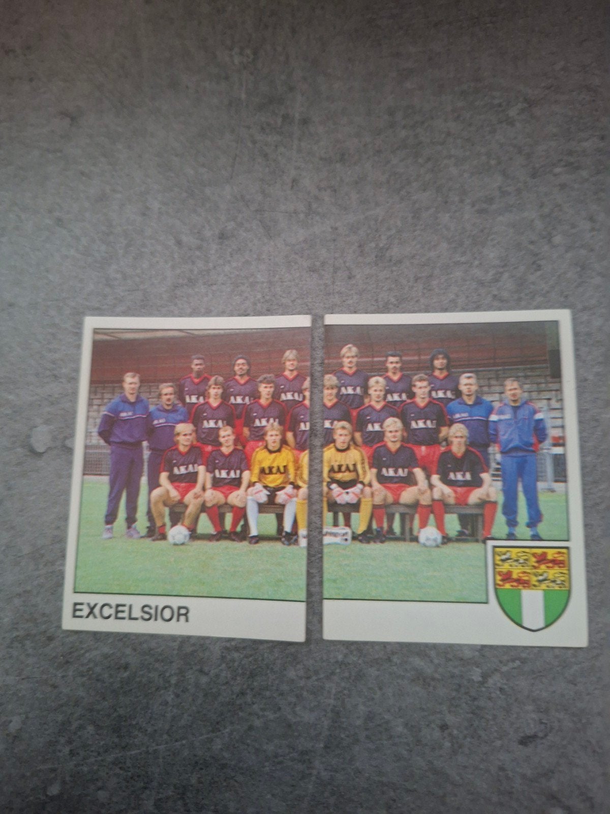 Panini sticker Voetbal 89. Teamfoto Excelsior., Ophalen of Verzenden, Zo goed als nieuw, Sticker