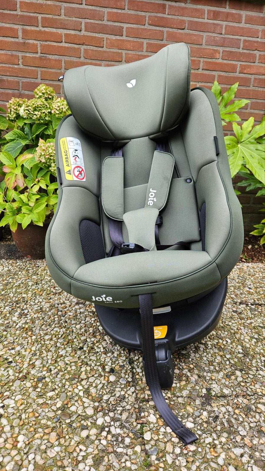 Joie Spin 360 autostoel groen, Kinderen en Baby's, 0 t/m 18 kg, Verstelbare rugleuning, Zo goed als nieuw, Isofix