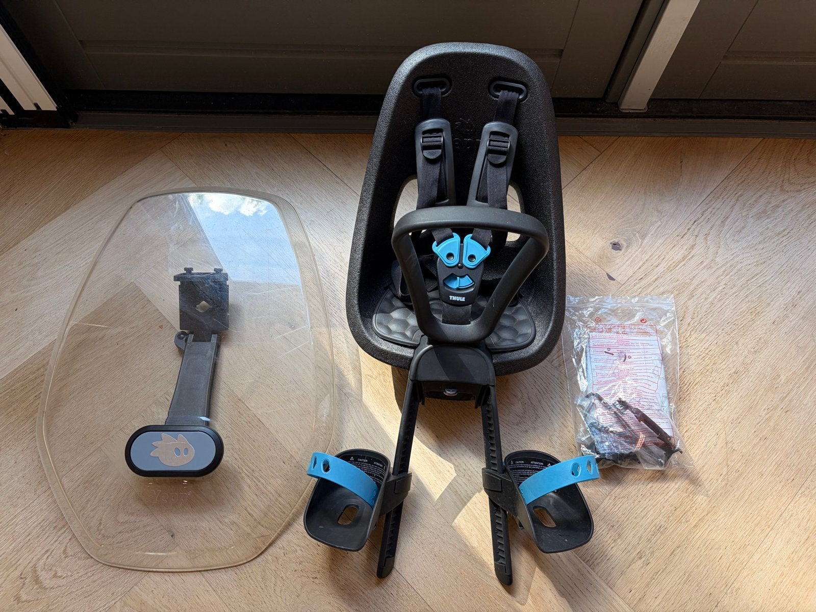 Yepp Thule Mini fietsstoeltje voorzitje met windscherm, Ophalen, Voorzitje, 0 t/m 13 kg, Gebruikt
