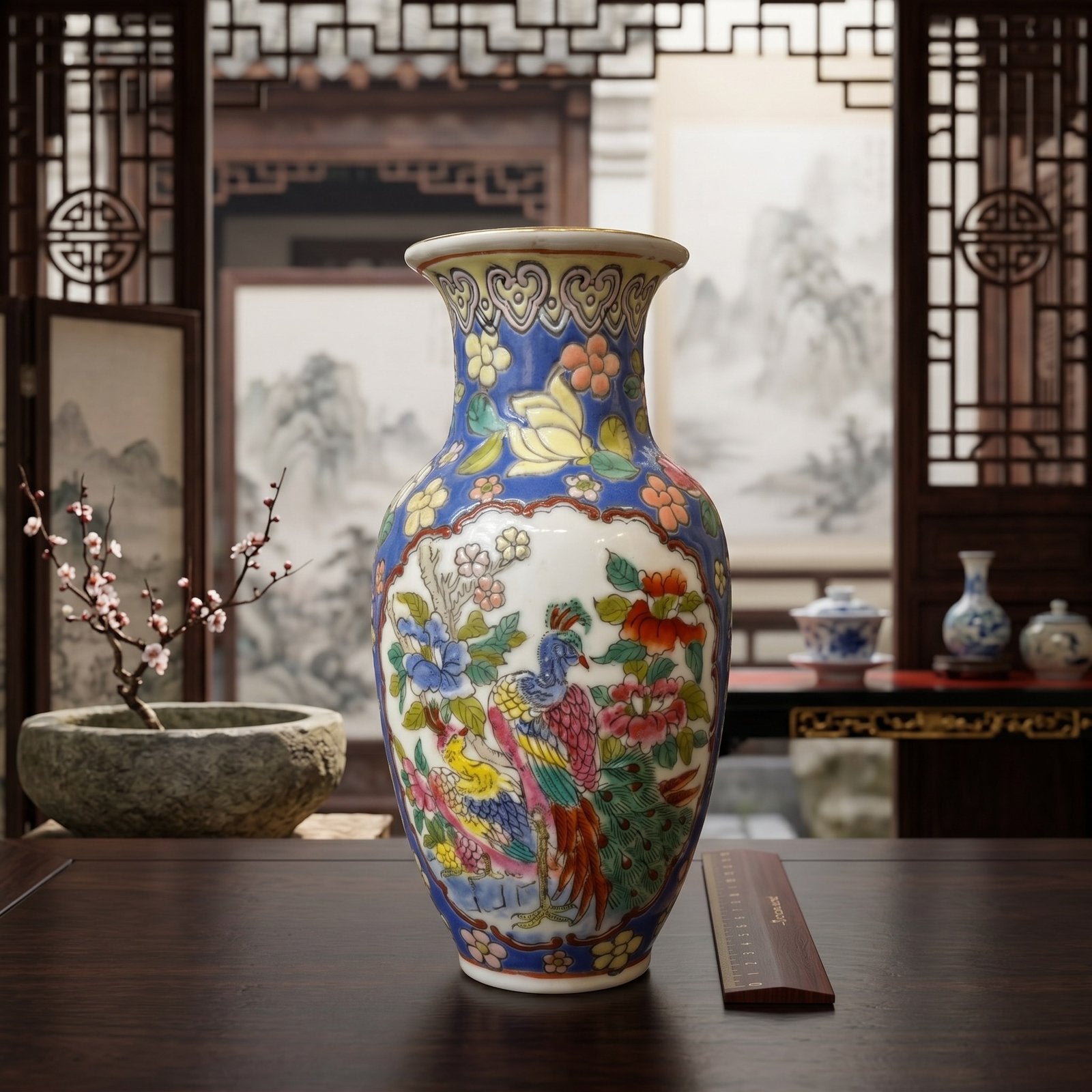 🌸 Zeldzaam Chinees porseleinen vaasje uit de jaren 1930 🌸, Ophalen of Verzenden