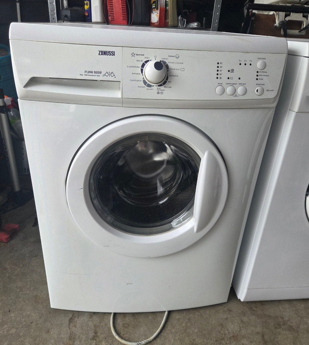 Zanussi wasmachine, Ophalen, Gebruikt, Voorlader, 85 tot 90 cm