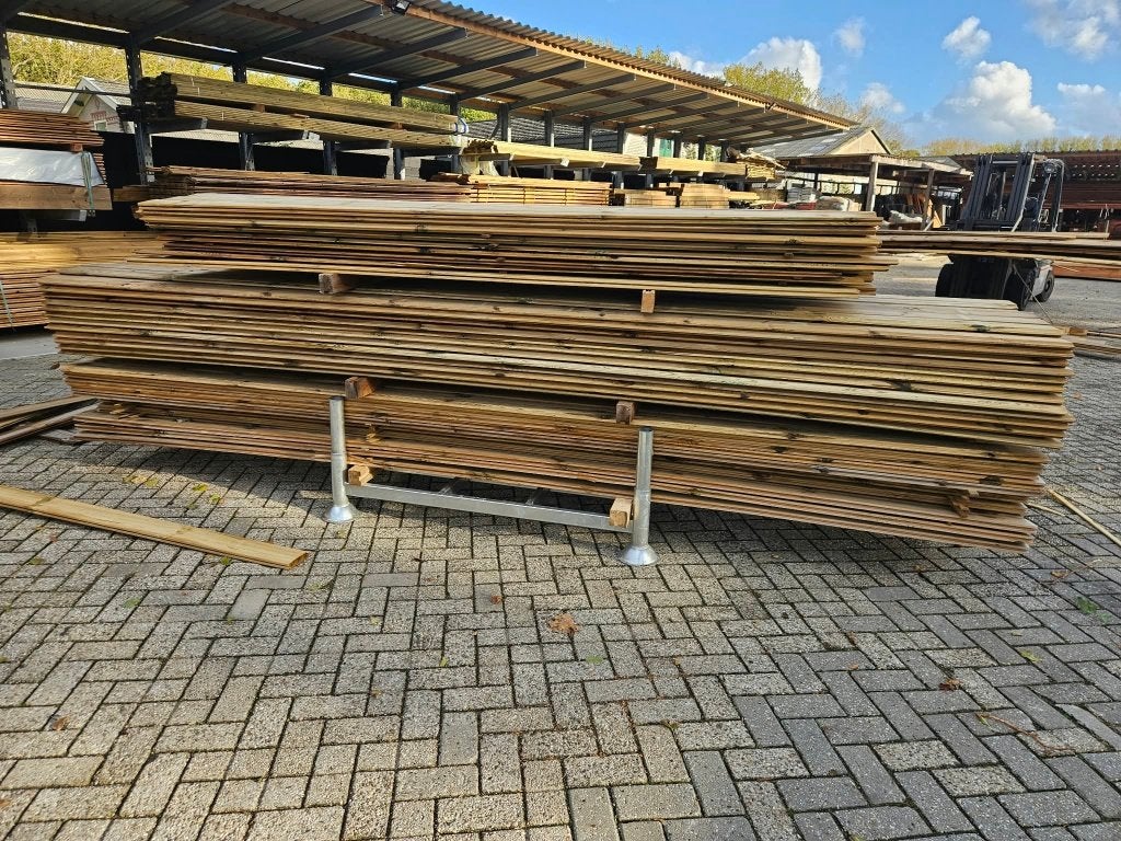 Partij B-keuze blokhutdelen, rabatdelen en schuttingdelen!!, Ophalen, Zo goed als nieuw, 250 cm of meer, Planken