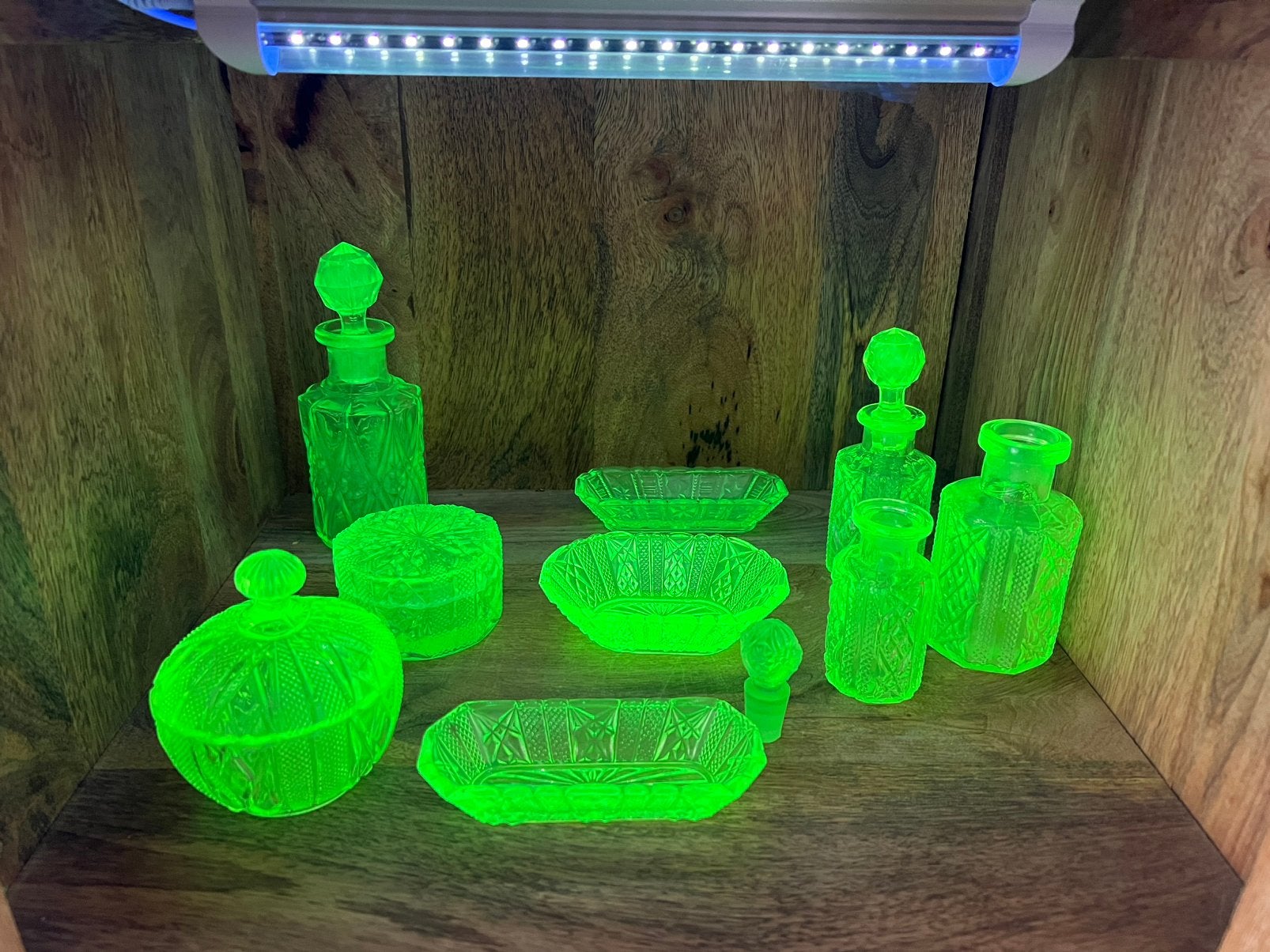 Uranium glas set, Ophalen of Verzenden