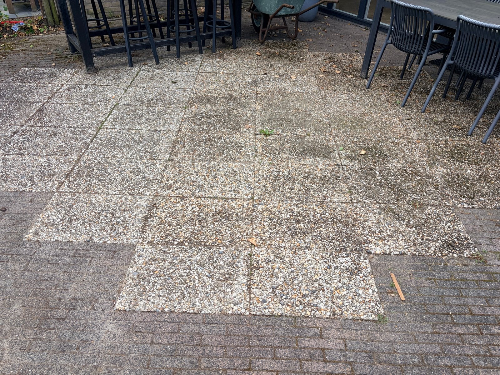 55 grindtegels voor terras of pad, Ophalen, Gebruikt, 10 m² of meer, Grind