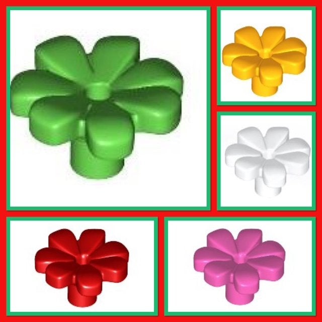lego bloemetjes in 5 kleuren 0.90/10 stuks, Ophalen of Verzenden, Nieuw, MOC (eigen creatie), Lego