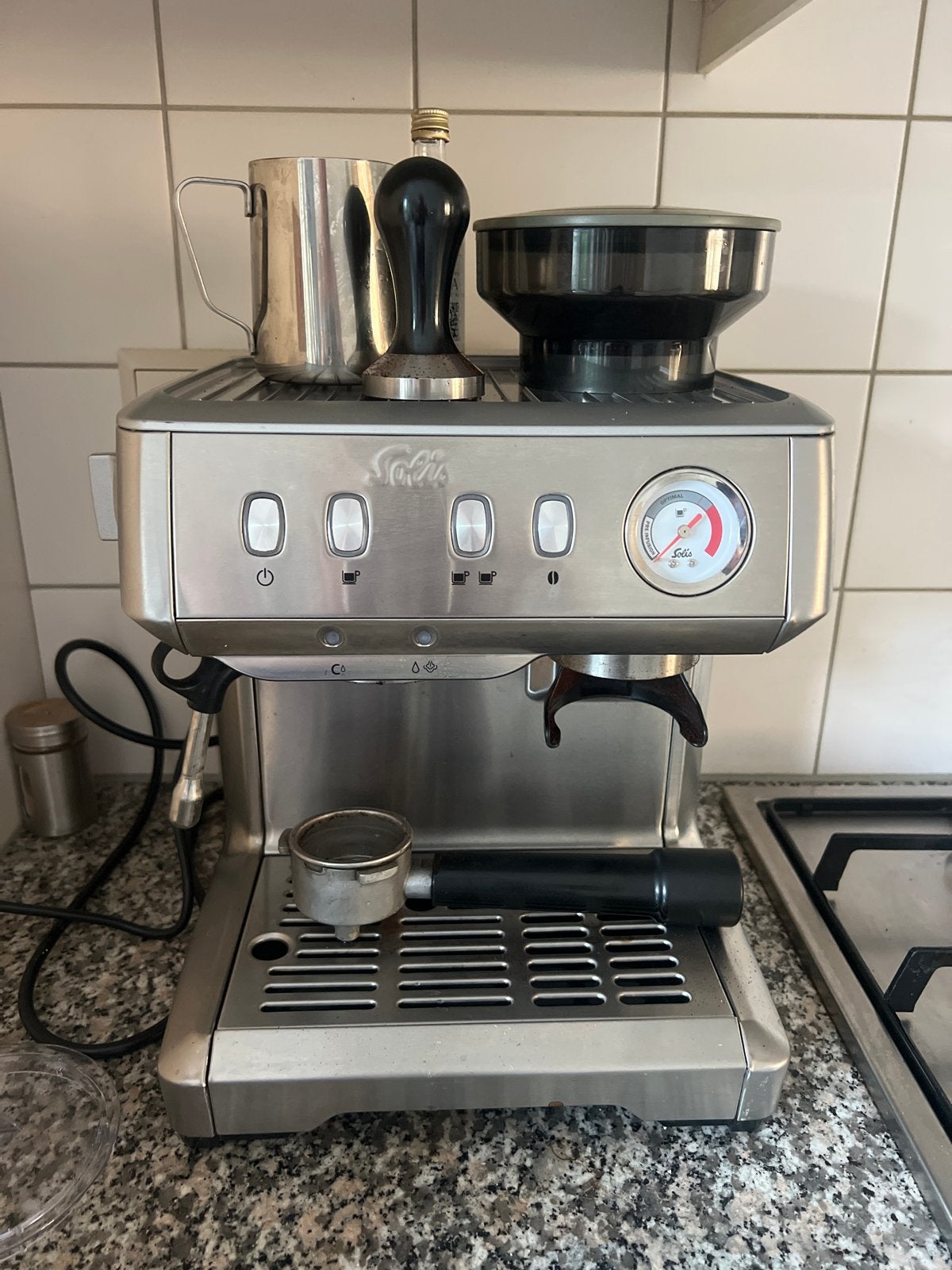 Solis Koffiebonen Machine - Perfecte Espresso Thuis, Gebruikt, Espresso apparaat, Koffiebonen, Ophalen