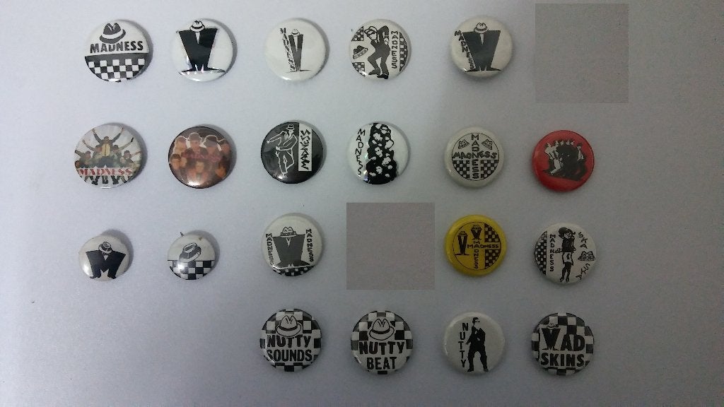 Madness SKA band groep muziek Vintage buttons, Ophalen of Verzenden, Zo goed als nieuw
