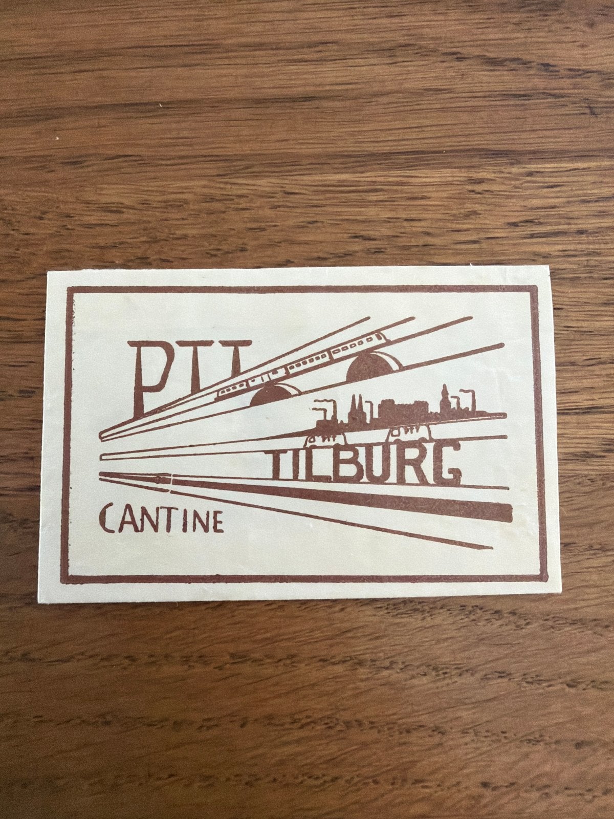 Vintage PTT Tilburg Cantine suikerzakje, Ophalen of Verzenden, Gebruikt