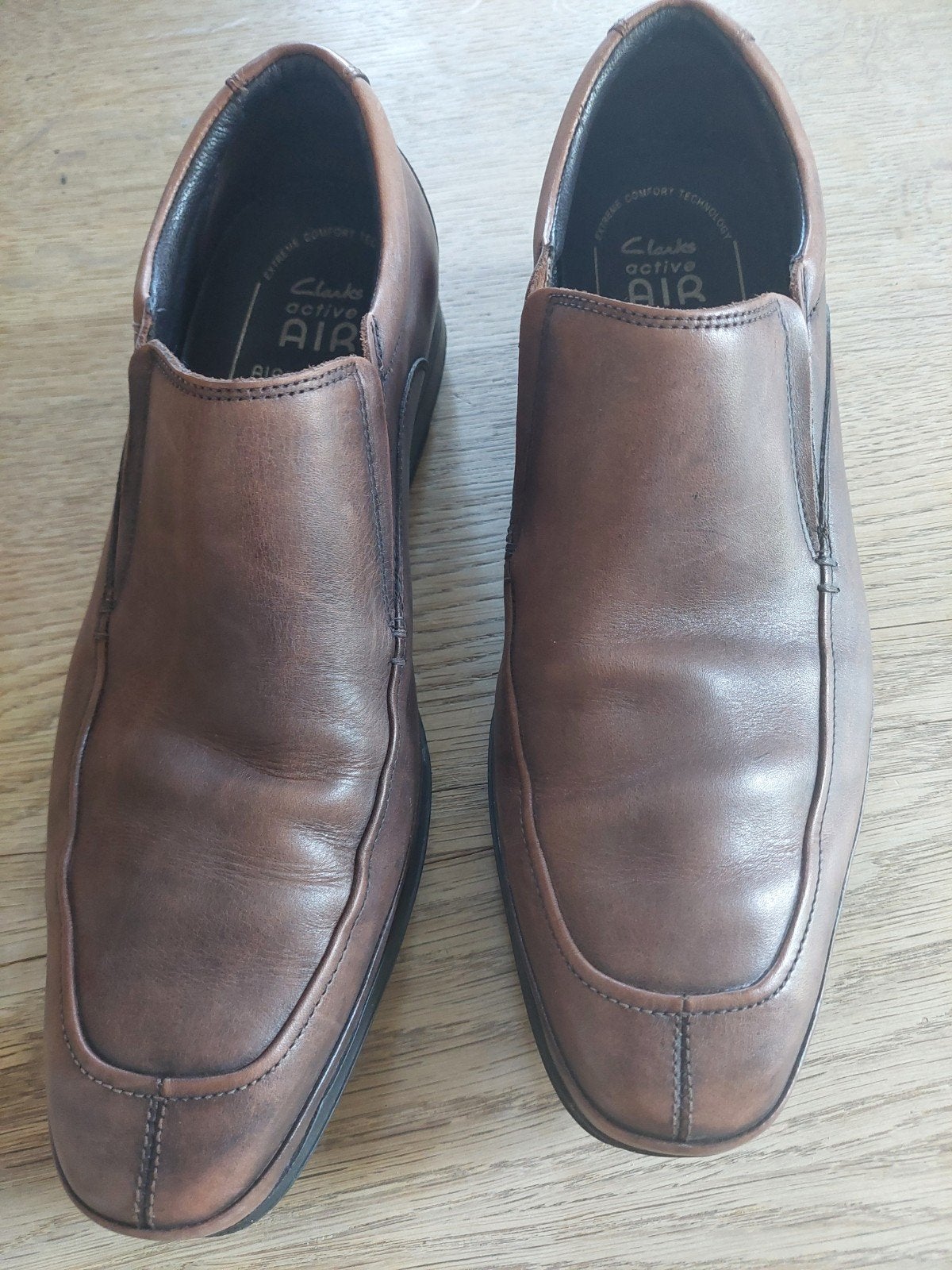 Clarks Active Air Heren Instappers - Bruin Leer, Loafers, Bruin, Clarks, Ophalen of Verzenden