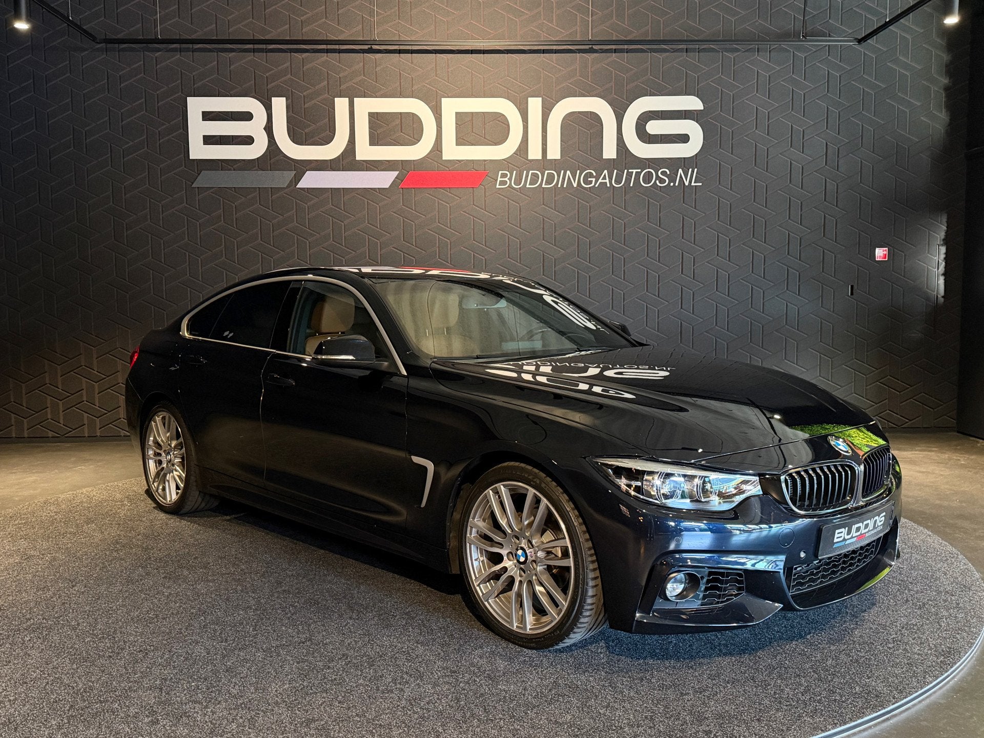 BMW 4 Serie Gran Coupé 418i High Exe | M-sport | Leder | Ca, Auto's, Automaat, Gebruikt, Euro 6, Zwart