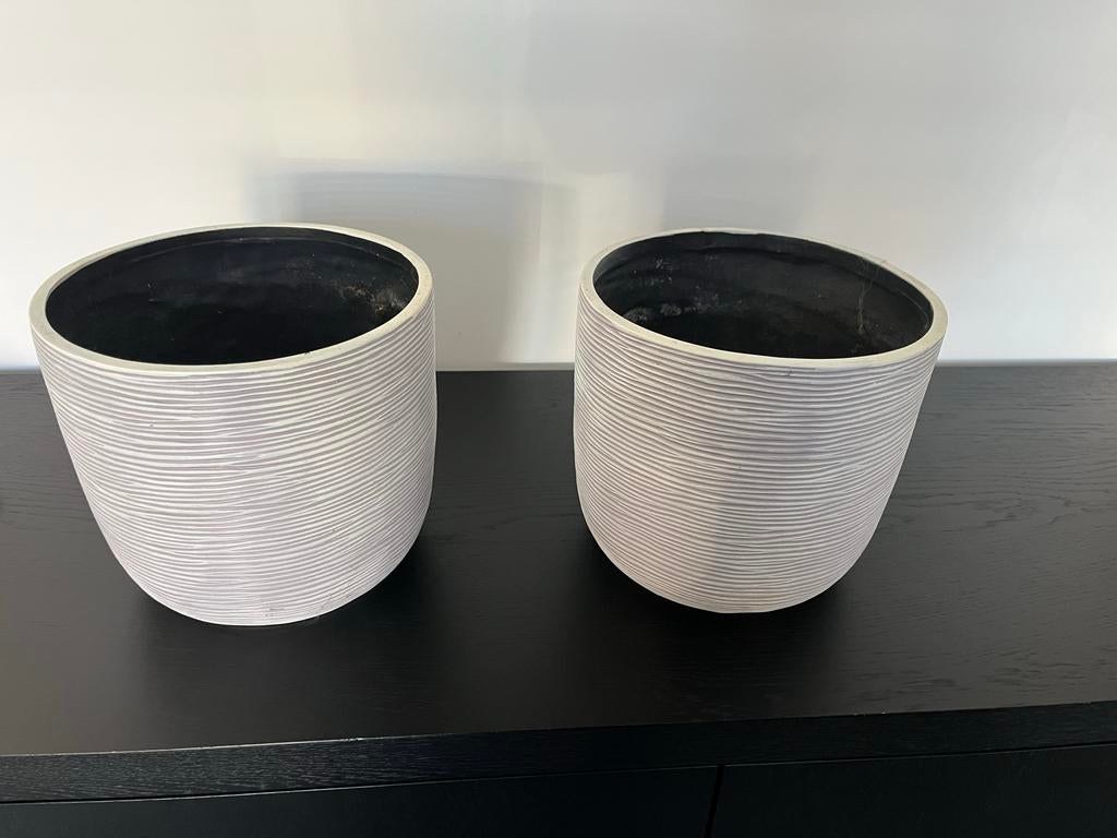 2 Capi bloempotten, Ophalen, Kunststof, Gebruikt, Minder dan 30 cm