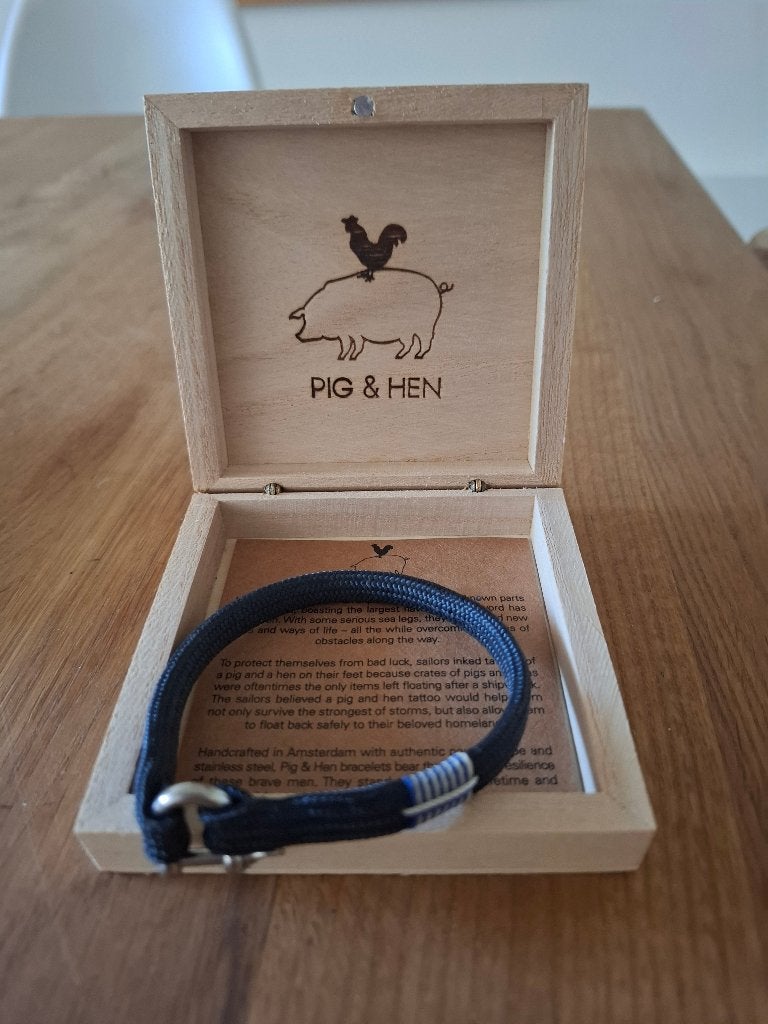 Pig&Hen Touw Armband, Verzenden, Zo goed als nieuw, Blauw, Overige materialen