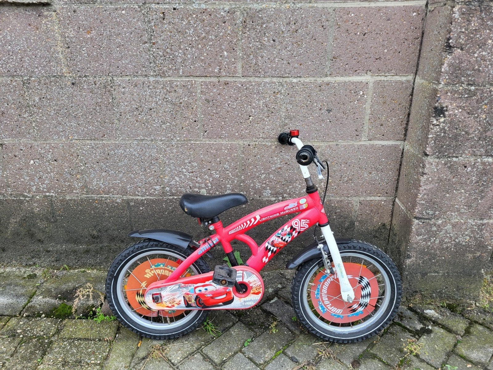 16 inch cars kinderfiets, Fietsen en Brommers, Fietsen | Kinderfietsjes, Ophalen, Gebruikt, 16 tot 20 inch