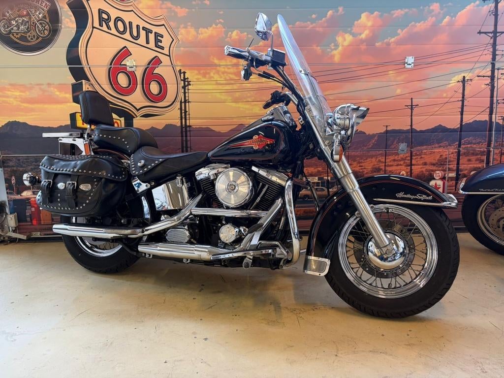 Nette originele bomvolle Harley Davidson Heritage evo 1340, 2 cilinders, 1340 cc, Chopper, Minimaal motorrijbewijs A2
