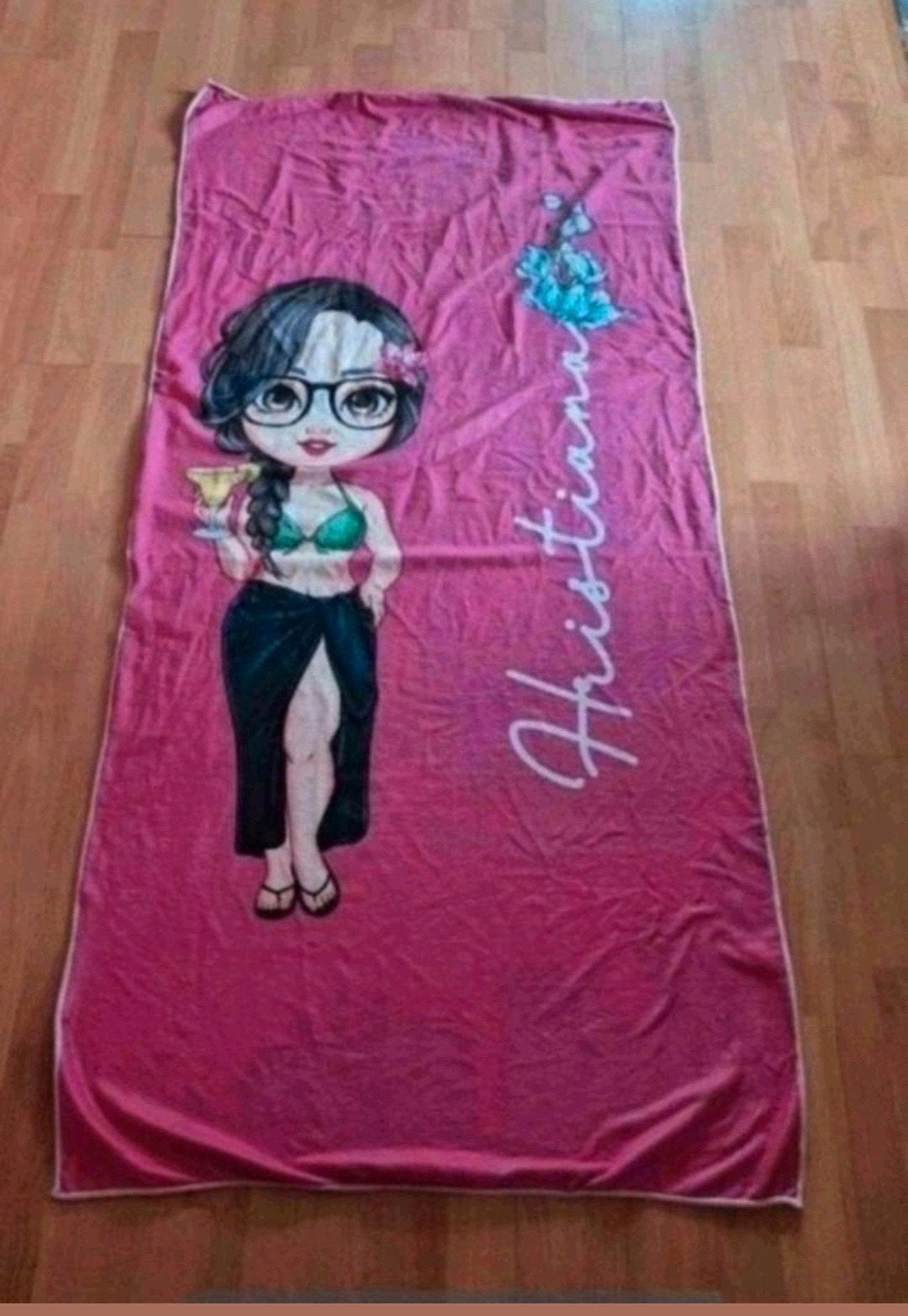 Nieuw strandlaken/handdoek 76x160 cm - Hoge kwaliteit, Ophalen of Verzenden, Nieuw, Roze, Badlaken