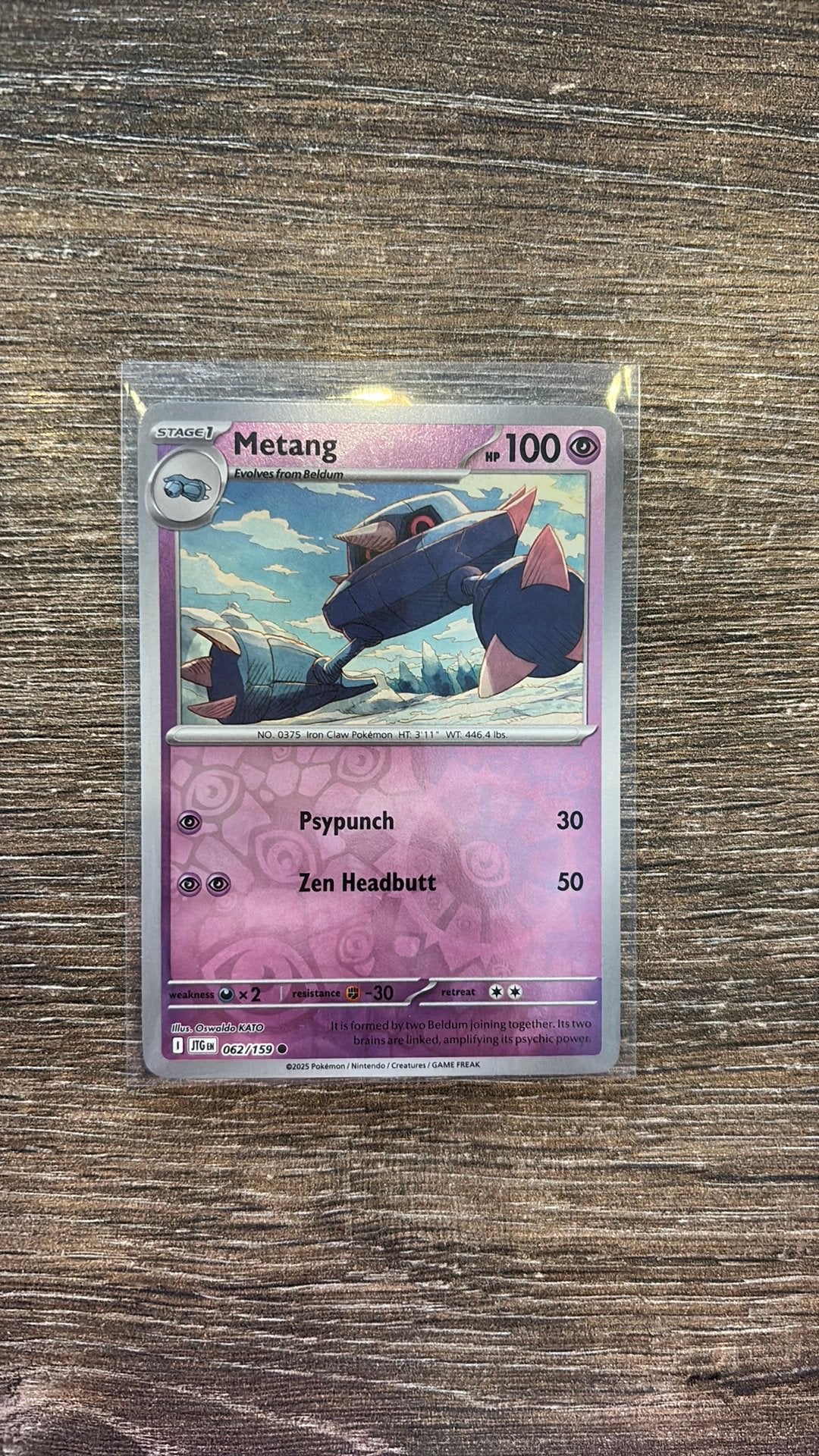 JTG Metang 062/159 Reverse holo, Ophalen of Verzenden, Zo goed als nieuw