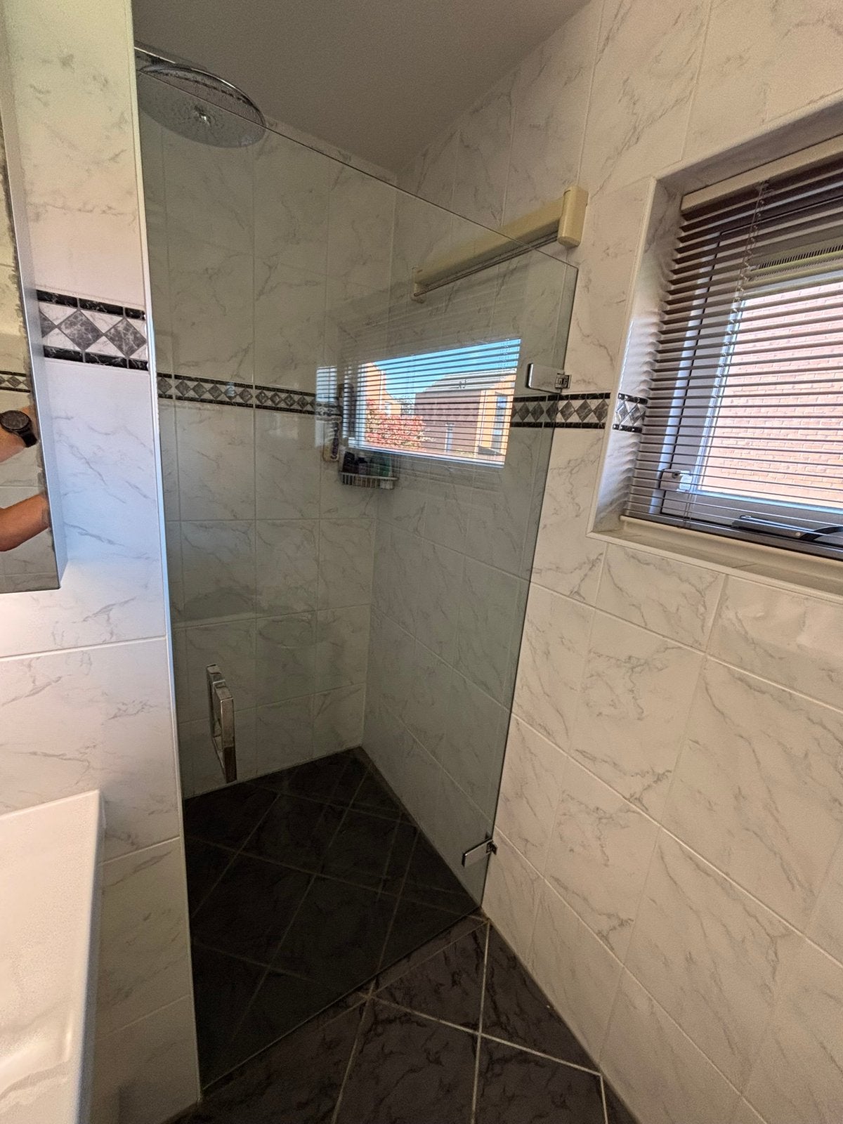 Glazen deur veiligheidsglas voor bv badkamer, Ophalen, Gebruikt, Overige typen, 50 tot 100 cm