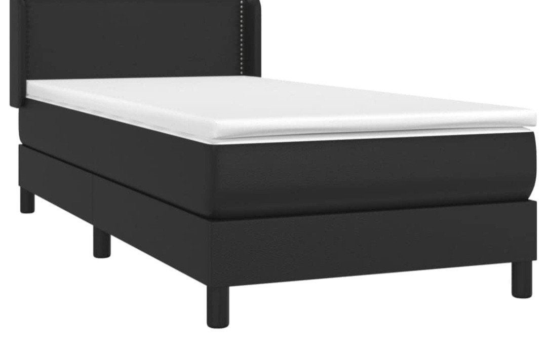 Mooie zwarte boxspring twijfelaar bed, Ophalen of Verzenden, Tweepersoons, 120 cm