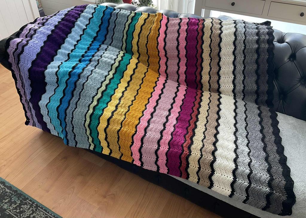 Prachtige handgemaakte woondeken / plaid in vintage stijl, Ophalen of Verzenden, Nieuw
