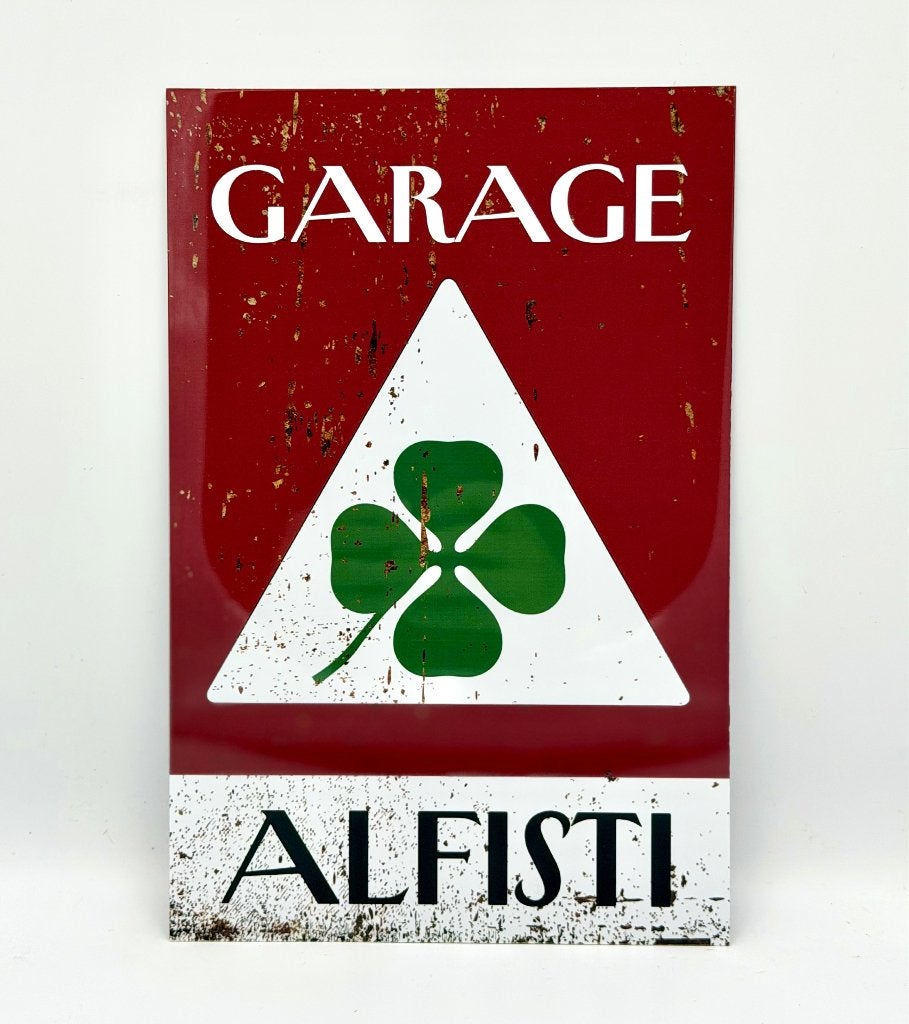 garage Alfisti bord | 20x30 | Alfa Romeo Giulia GTV spider, Ophalen of Verzenden, Nieuw, Reclamebord