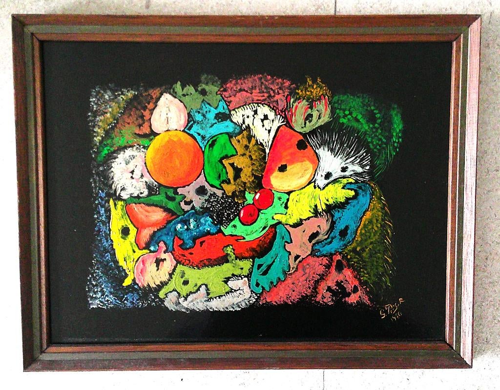 Dieren en figuurtjes - ged. 1980 - Gerda Peiser, Antiek en Kunst, Kunst | Schilderijen | Klassiek, Ophalen of Verzenden